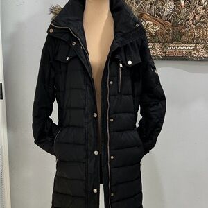 MICHAEL Michael Kors Black Puffer Jacket with Branded Snap